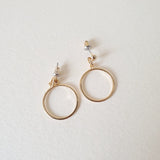 Retro Vintage Simple Hoop Earrings - Gold - Bow & Crossbones LTD