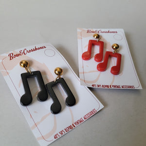 Musical Note earrings - More Colours! * Throwback box!*