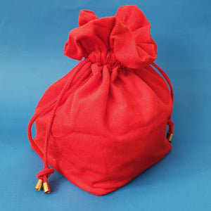 Lulu Square drawstring bag - Red cord *SPRING FLASH SALE!* - Bow & Crossbones LTD