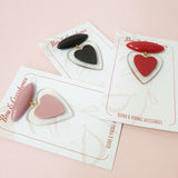 Belinda Bakelite Reproduction Love Heart Brooch - Black *SPRING FLASH SALE!* - Bow & Crossbones LTD