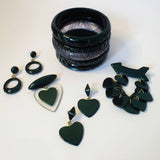 Belinda Bakelite Reproduction Love Heart Brooch - Black *SPRING FLASH SALE!* - Bow & Crossbones LTD