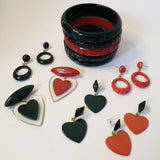 Belinda Bakelite Reproduction Love Heart Brooch - Black *SPRING FLASH SALE!* - Bow & Crossbones LTD