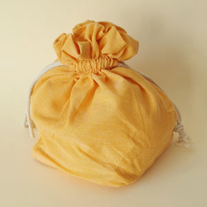 Lulu Square Drawstring Bag - Yellow Ochre *SPRING FLASH SALE!* - Bow & Crossbones LTD