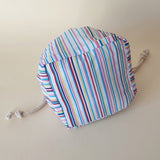 Lulu Square Drawstring Bag - Beach Stripes *SPRING FLASH SALE!* - Bow & Crossbones LTD