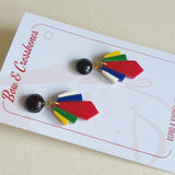 Adelaide Tini Fakelite Fan Earrings - Bow & Crossbones LTD