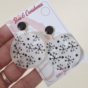 Atomic Pop Disc Stud Earrings - Bow & Crossbones LTD