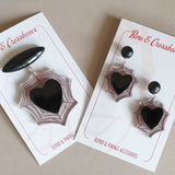 Belinda Webheart Earrings - Bow & Crossbones LTD