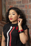 DOT Double Hoops - Cherry Red * SALE! * - Bow & Crossbones LTD