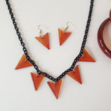 Ingrid Chevron Necklace - Rusty Tortie *SALE!* - Bow & Crossbones LTD