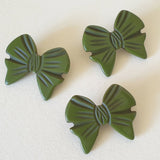 Josephine Bow Brooch - Green - Bow & Crossbones LTD