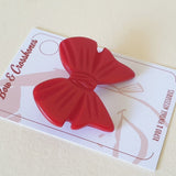 Josephine Bow Brooch - Red - Bow & Crossbones LTD