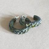 Lilith Snake Hoop Earrings - Cauldron Black - Bow & Crossbones LTD