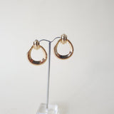 Retro Vintage Knocker Hoop Earrings - Gold - Bow & Crossbones LTD