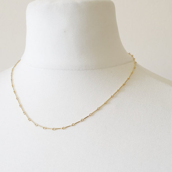 Retro Vintage Small Bar Necklace - Bow & Crossbones LTD