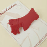 Seth The Carved Scottie Dog Brooch - Red * SALE!* - Bow & Crossbones LTD