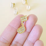 Small Retro Vintage Musical Notes Brooch - More Colours - Bow & Crossbones LTD