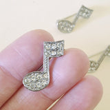 Small Retro Vintage Musical Notes Brooch - More Colours - Bow & Crossbones LTD
