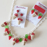 Strawberry Basket Necklace - Bow & Crossbones LTD