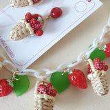 Strawberry Basket Necklace - Bow & Crossbones LTD