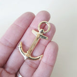 True Vintage Anchor Brooch - Gold - Bow & Crossbones LTD