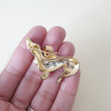 True Vintage Dachshund Brooch - Bow & Crossbones LTD